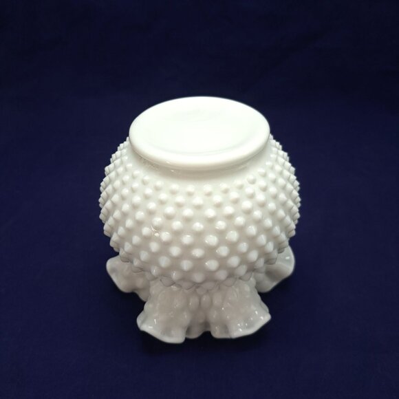 Fenton White Hobnail Ruffled Edge Vase - Picture 7 of 8
